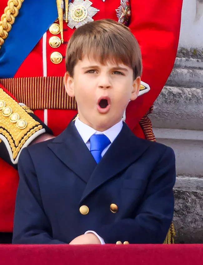 Prince Louie pulling funny faces
