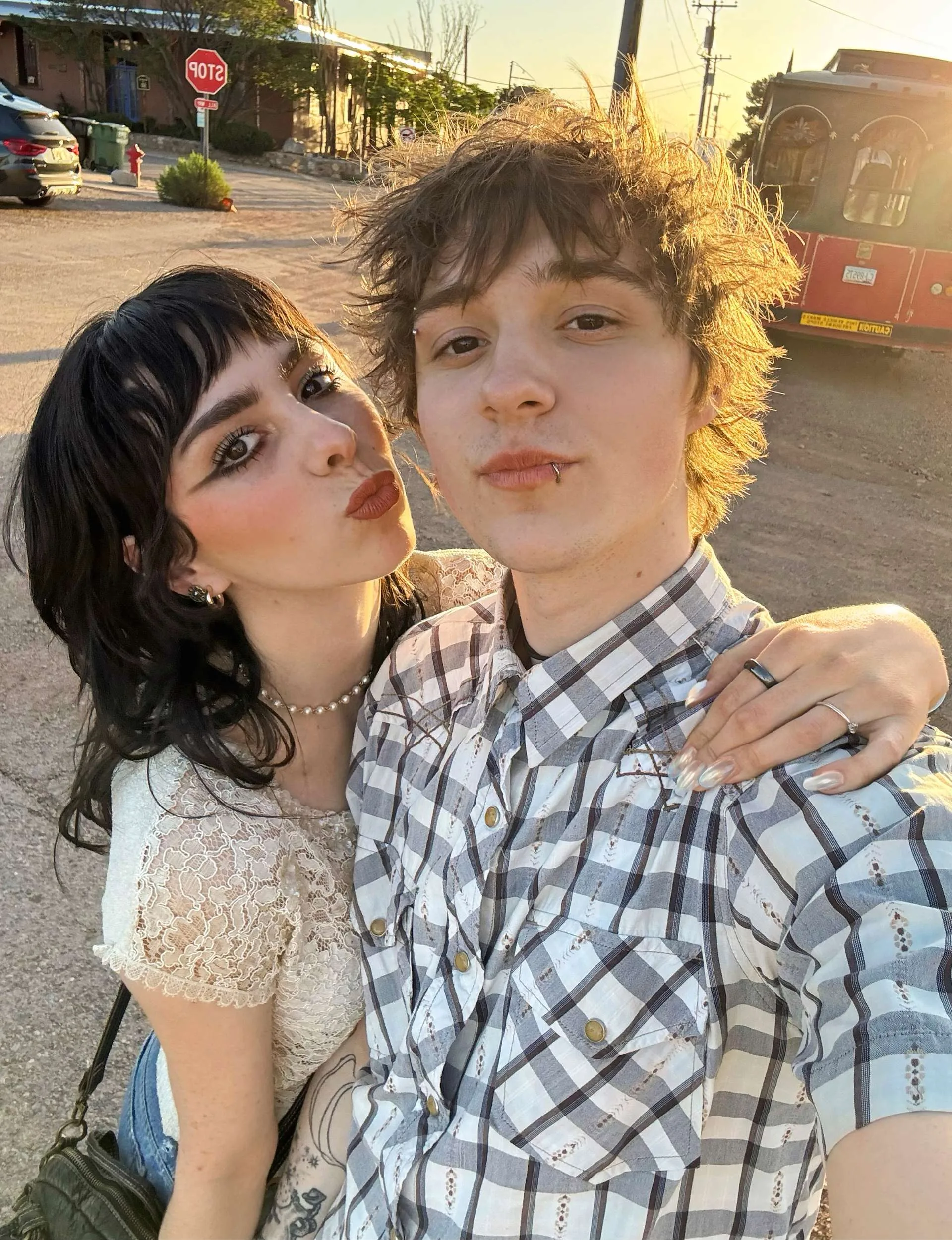 A selfie with boyfriend Devan