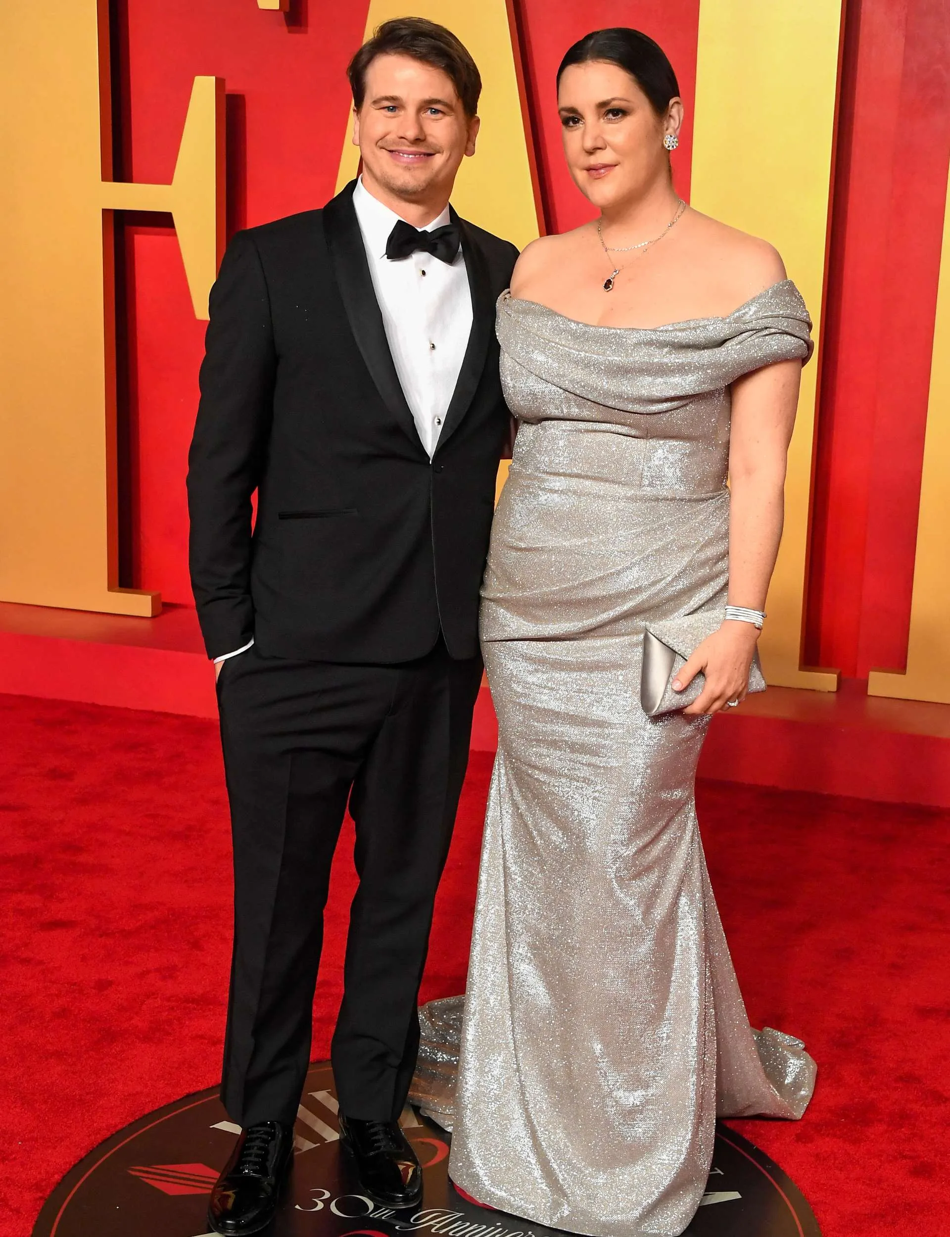 Melanie and husband Jason on the red carpet