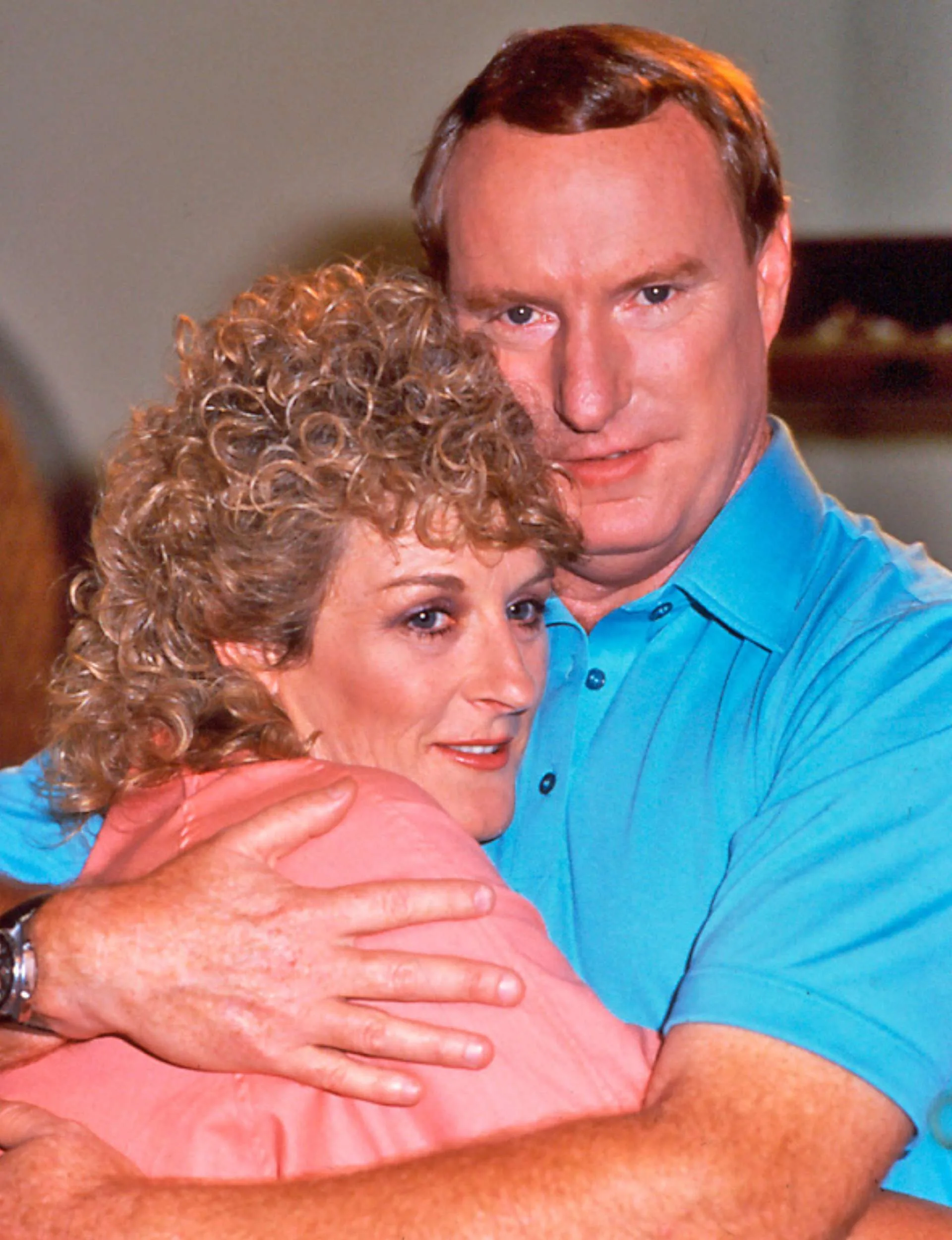 Ray hugging Judy Nunn