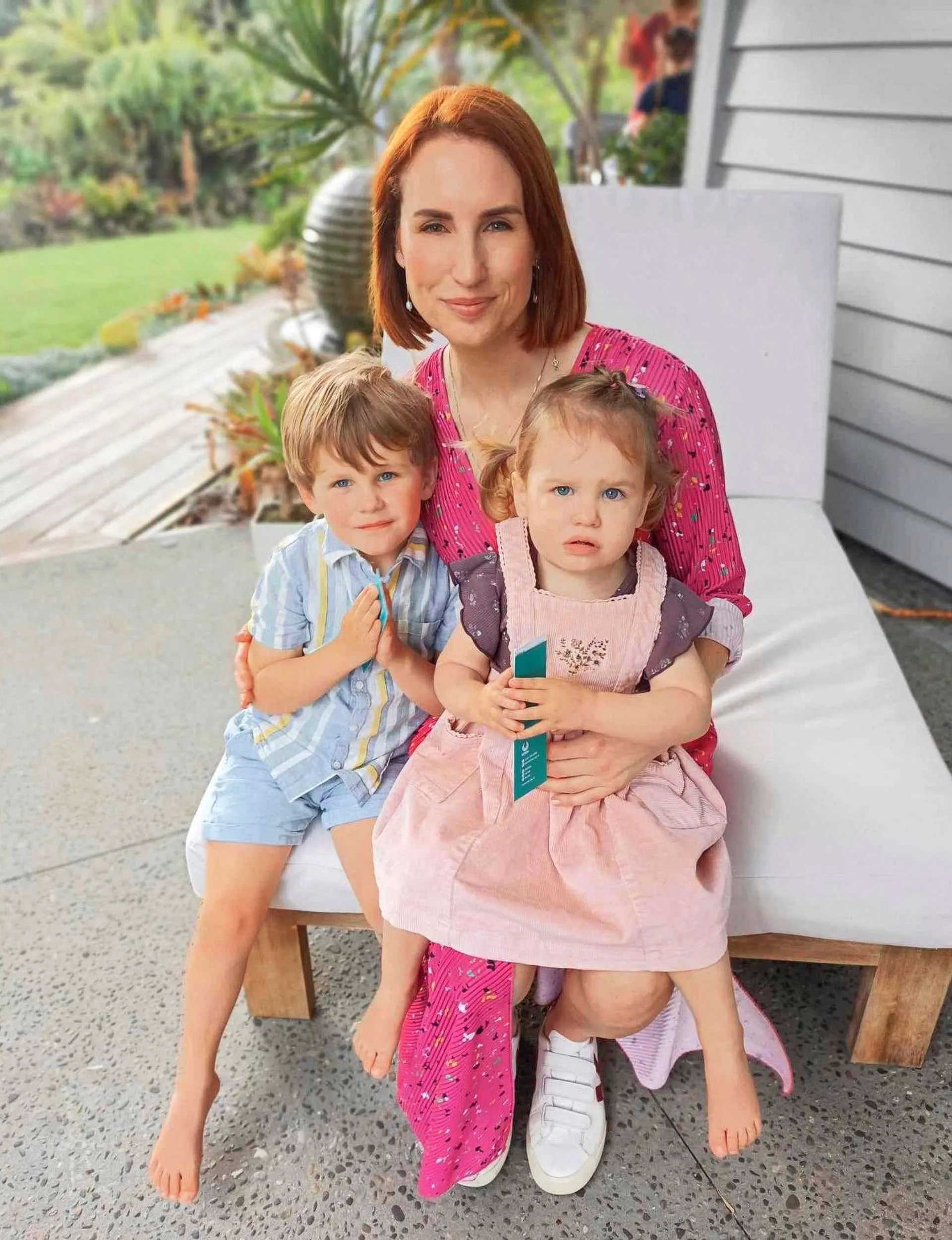 Samantha Hayes with toddlers Marlow and Amaya