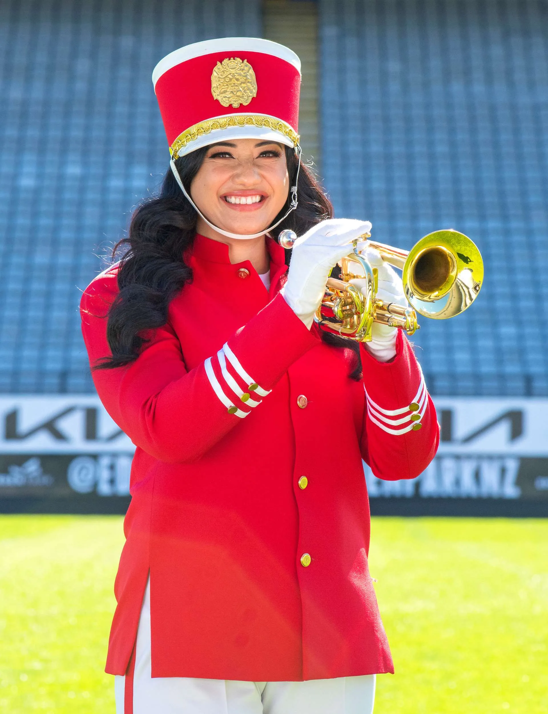 Diamond in costume for Red, White and Brass