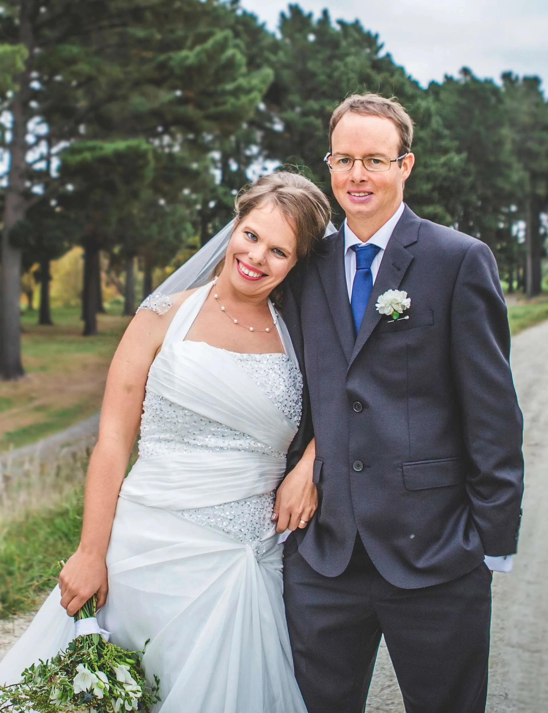 Brett and Joanne on their wedding day