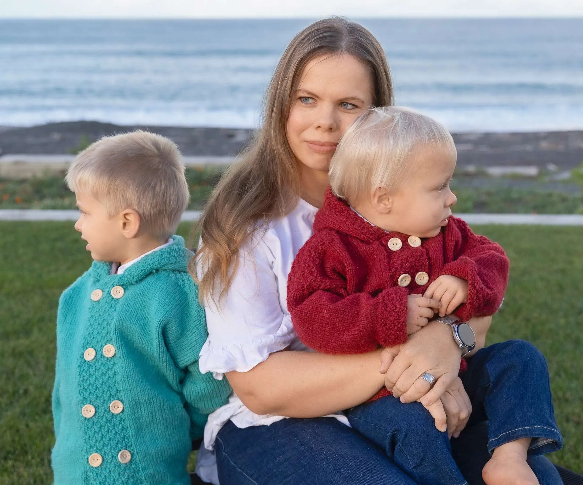 Joanne holding little Jonathan, eldest Peter standing beside them