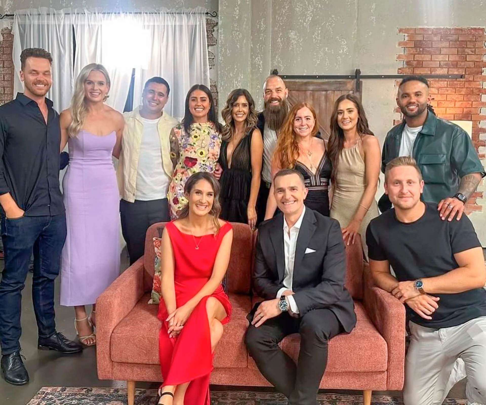 A group photo of all of the MAFS NZ 2024 contestants with the experts