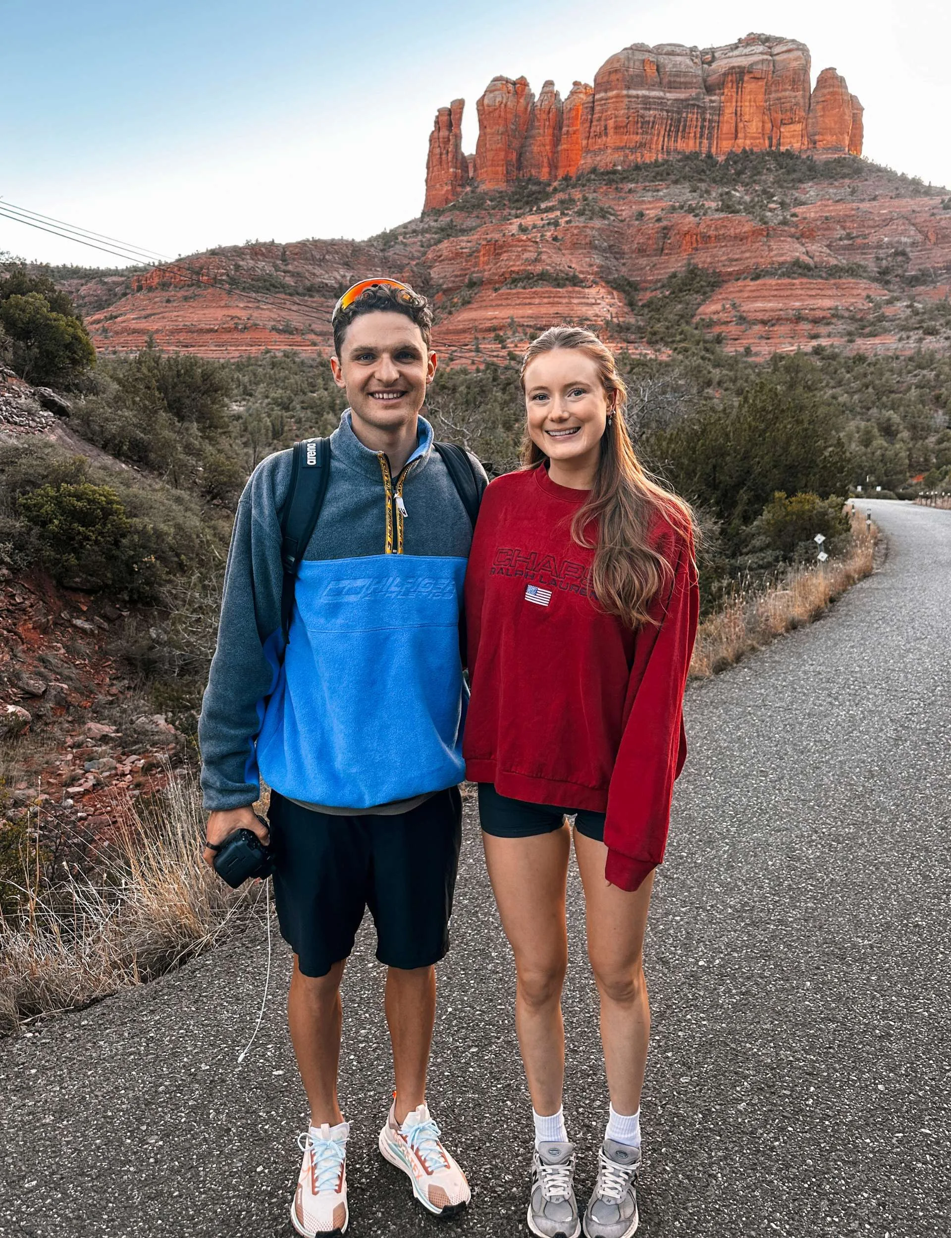 Lewis and Georgia on a path in Arizona