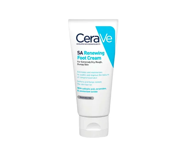 A white tube of foot care balm