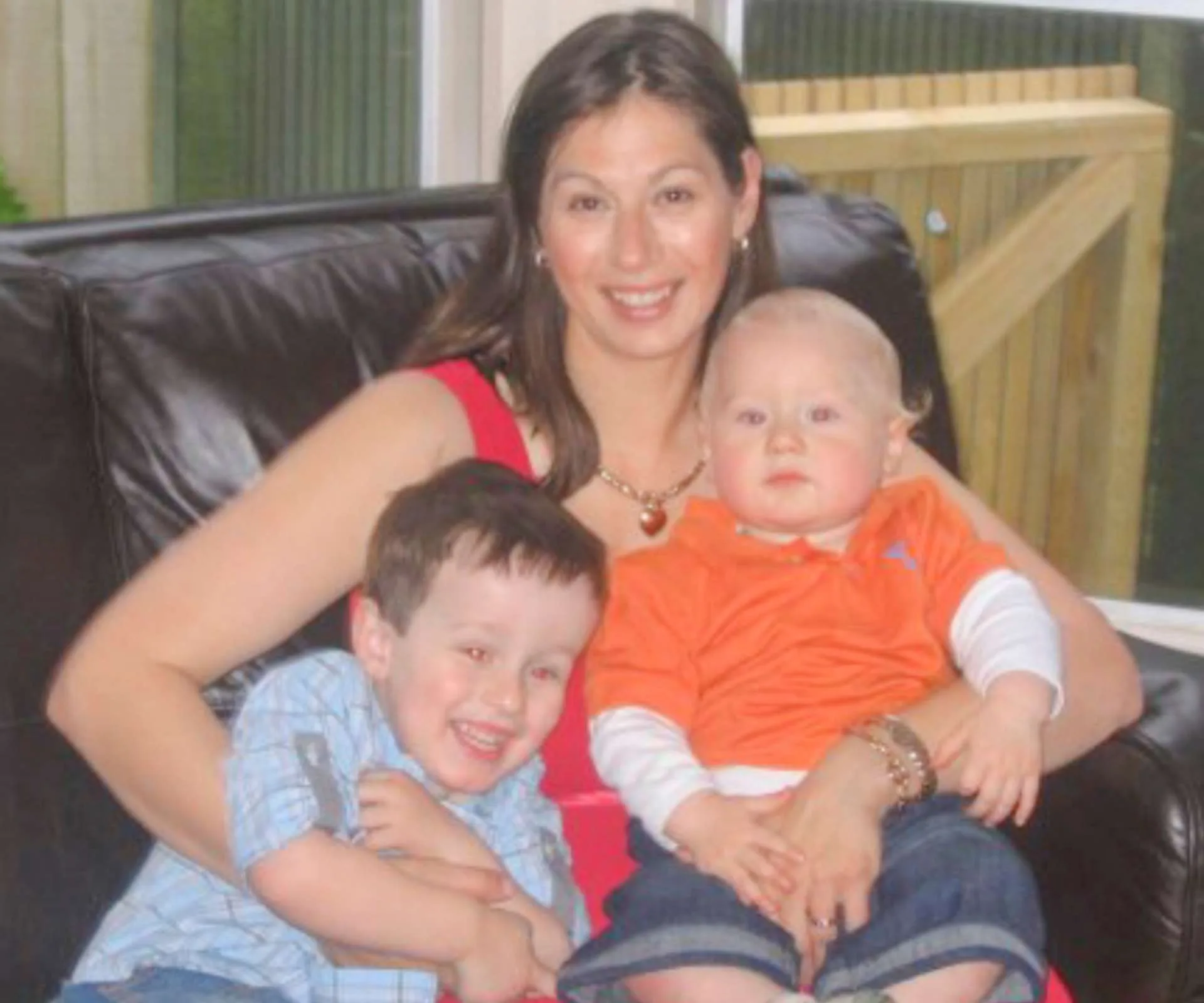 Emma-Kate with sons Warner and Rossi when they were younger