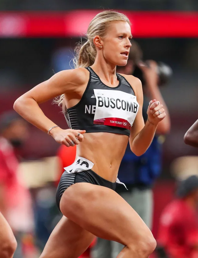 Runner Camille French in action as an Olympian