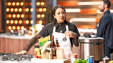 MasterChef contestant Nat in action before the season finale