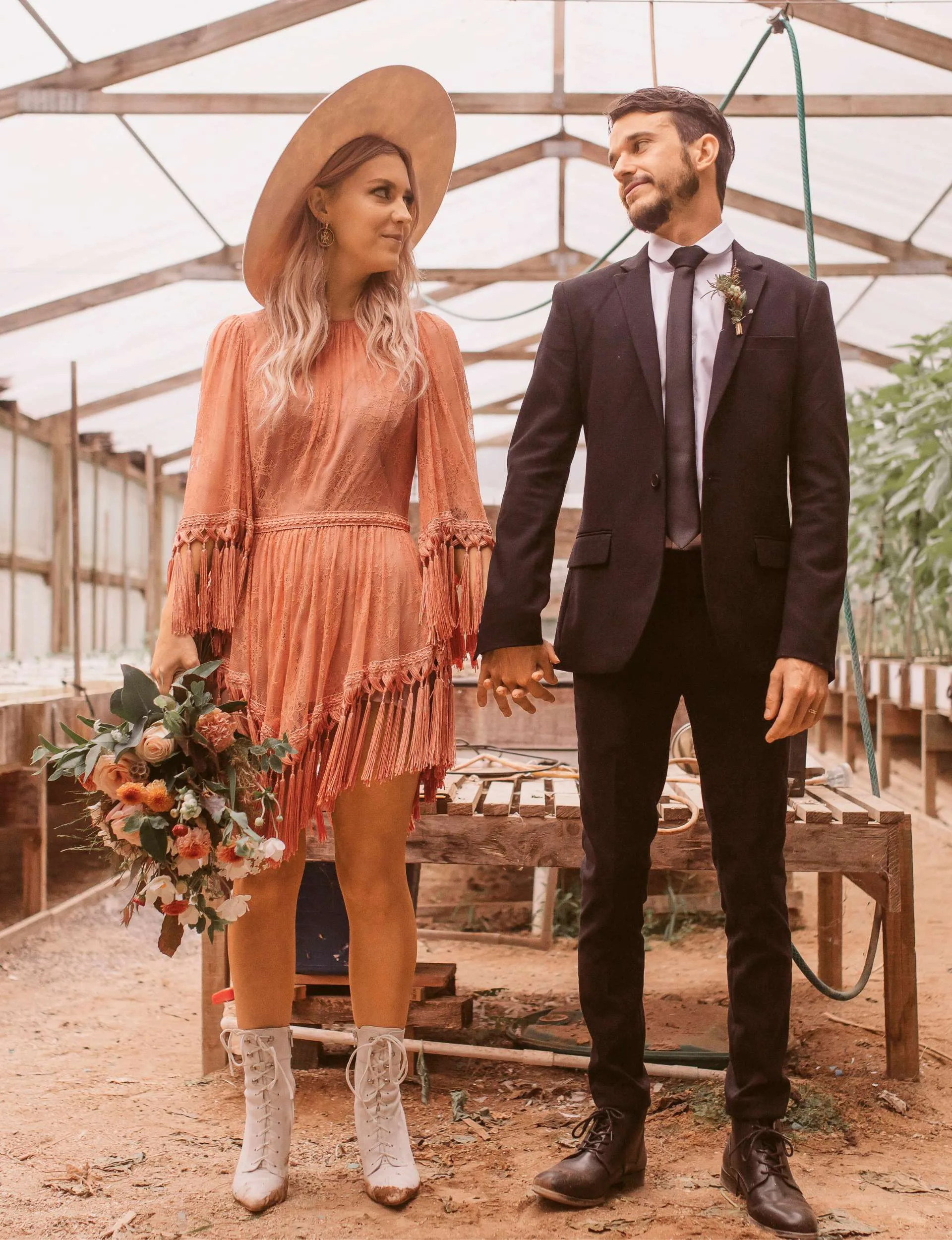 Mike and wife Stacey on their wedding day