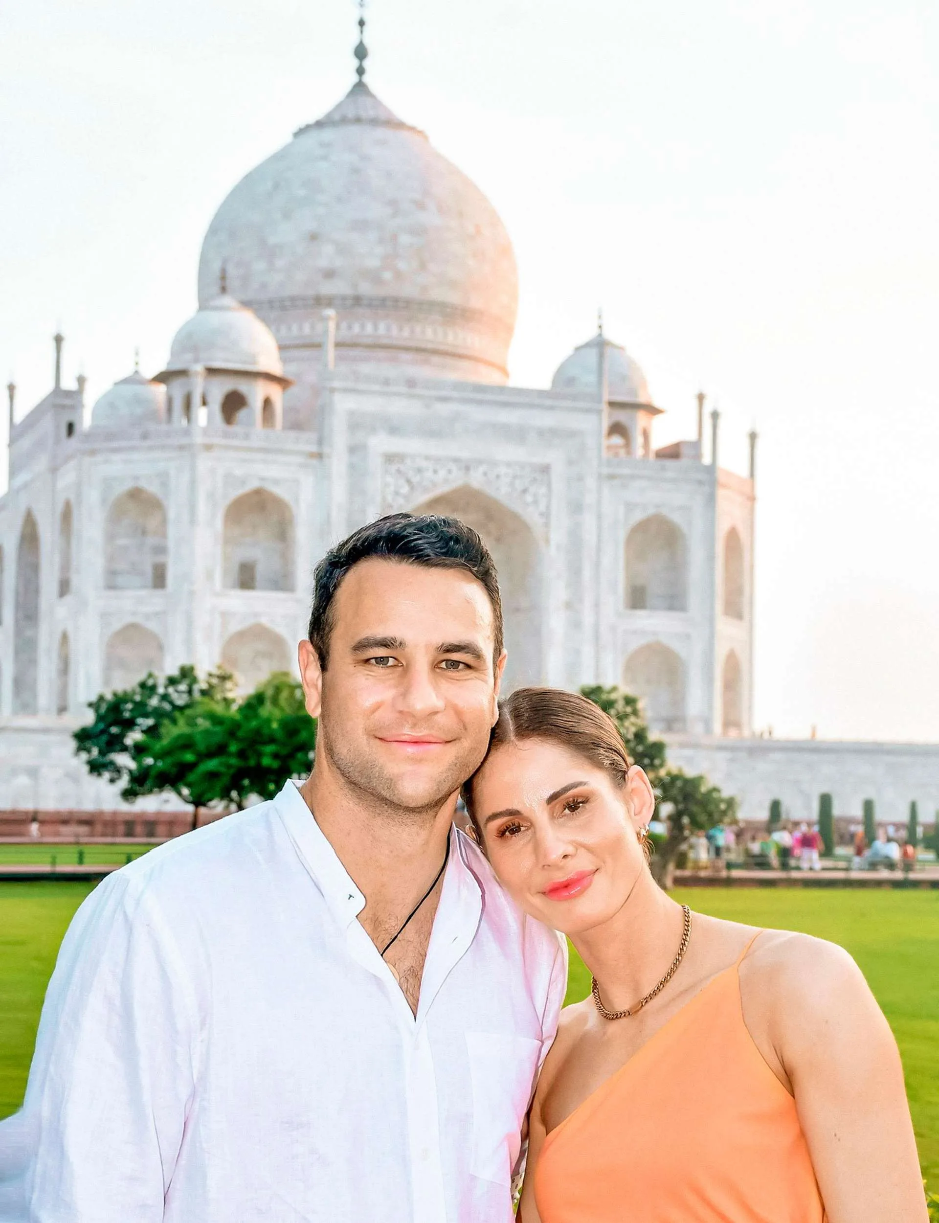 Wilhelmina and Ben in front of the Taj Mahal