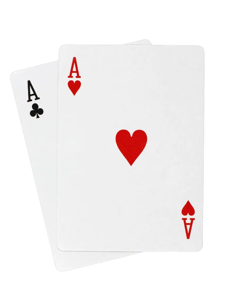 Two ace playing cards