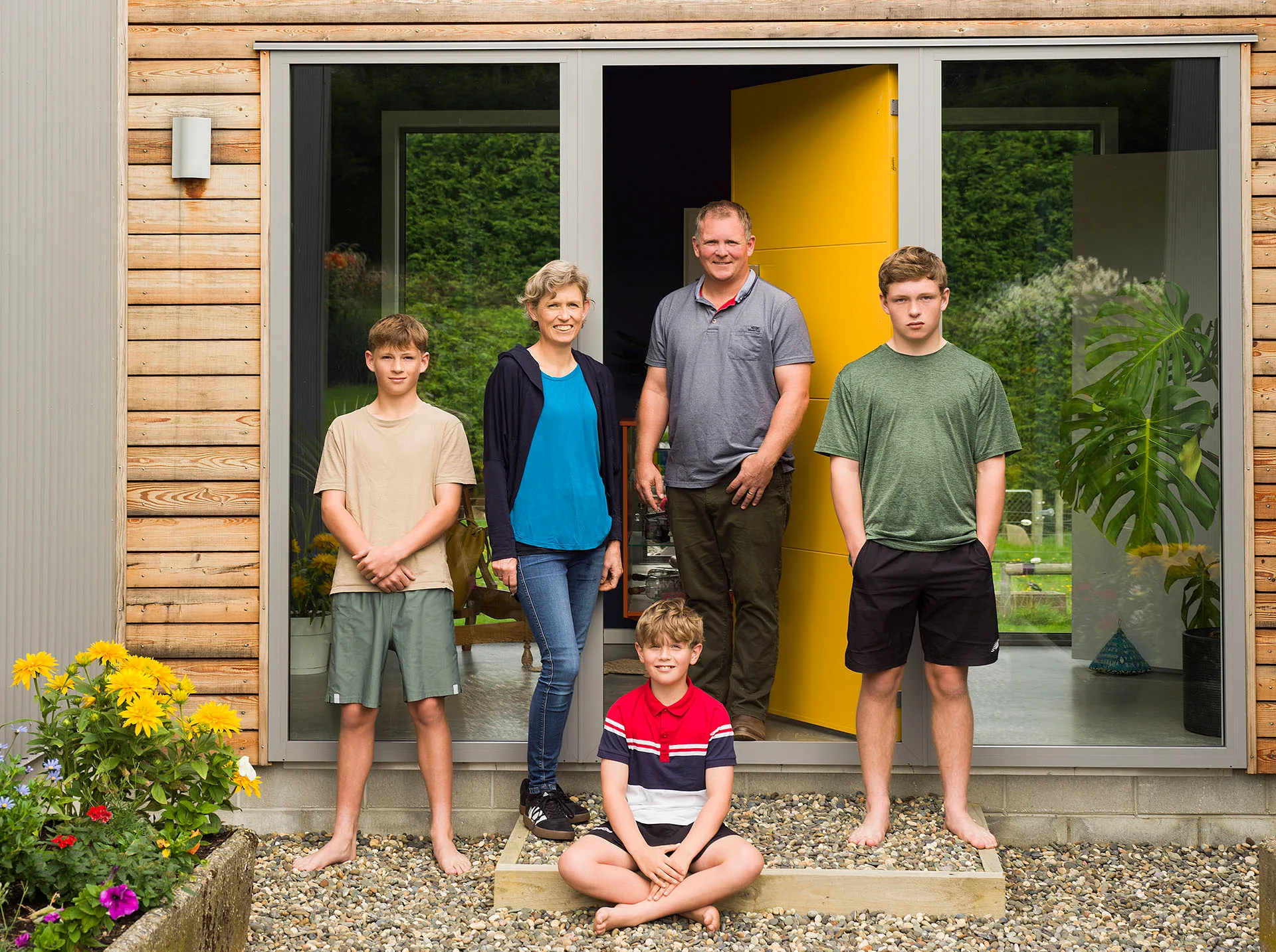 Invercargill home owners: Simon, Bronwen and their three 
boys, Rory, Morgan, and Bryn