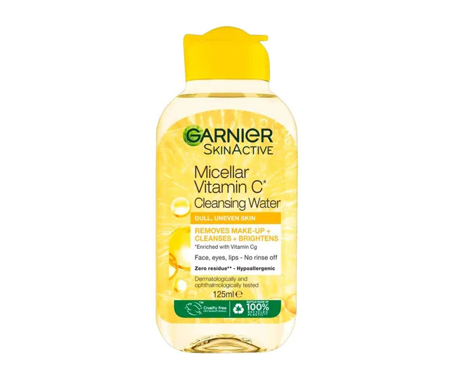 Garnier Micellar Vitamin C Cleansing Water to start your skin cycling routine