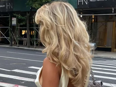 Beautiful blond hair after using one of the best scalp oils