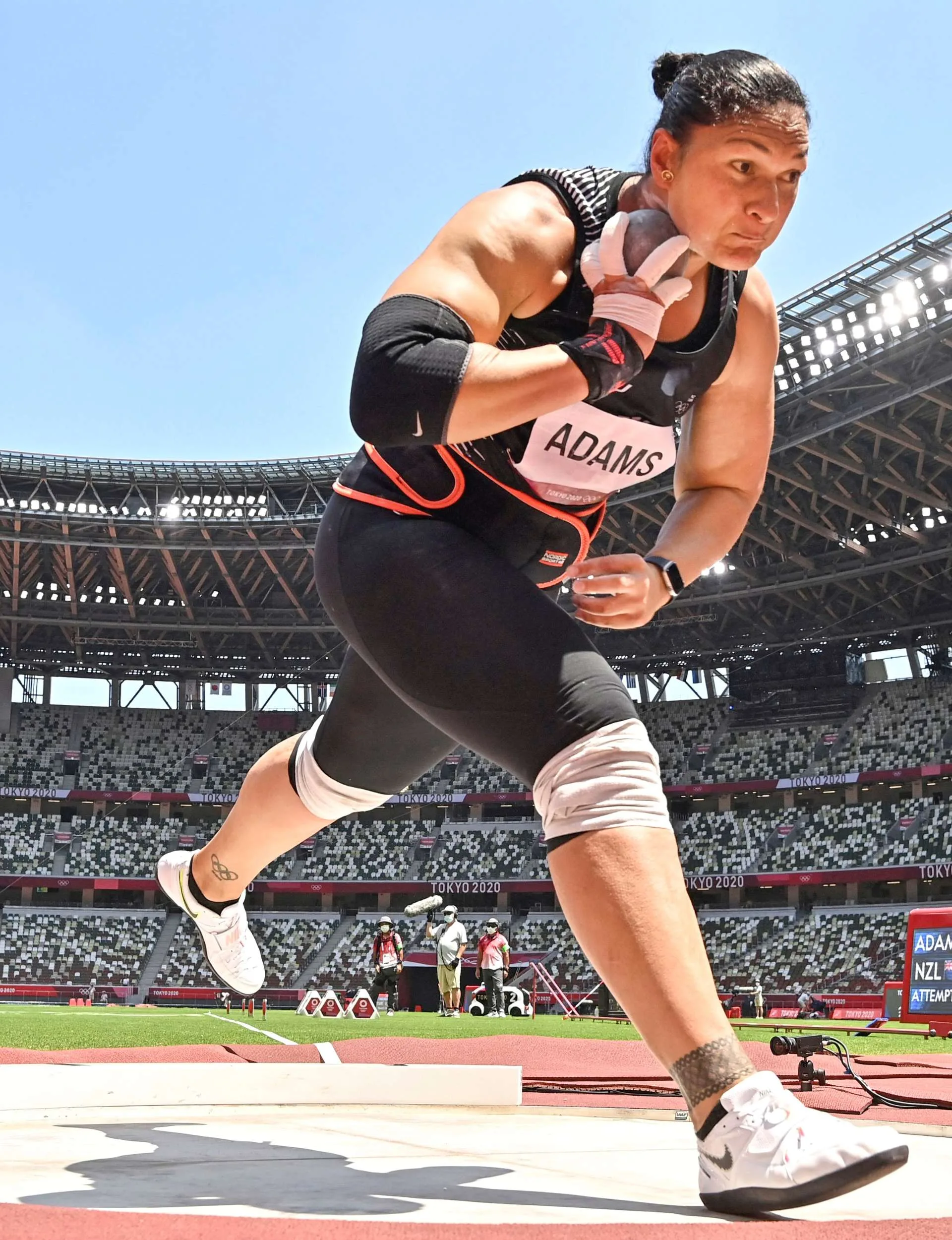 Valerie Adams in action at the 2021 Olympic Games in Tokyo