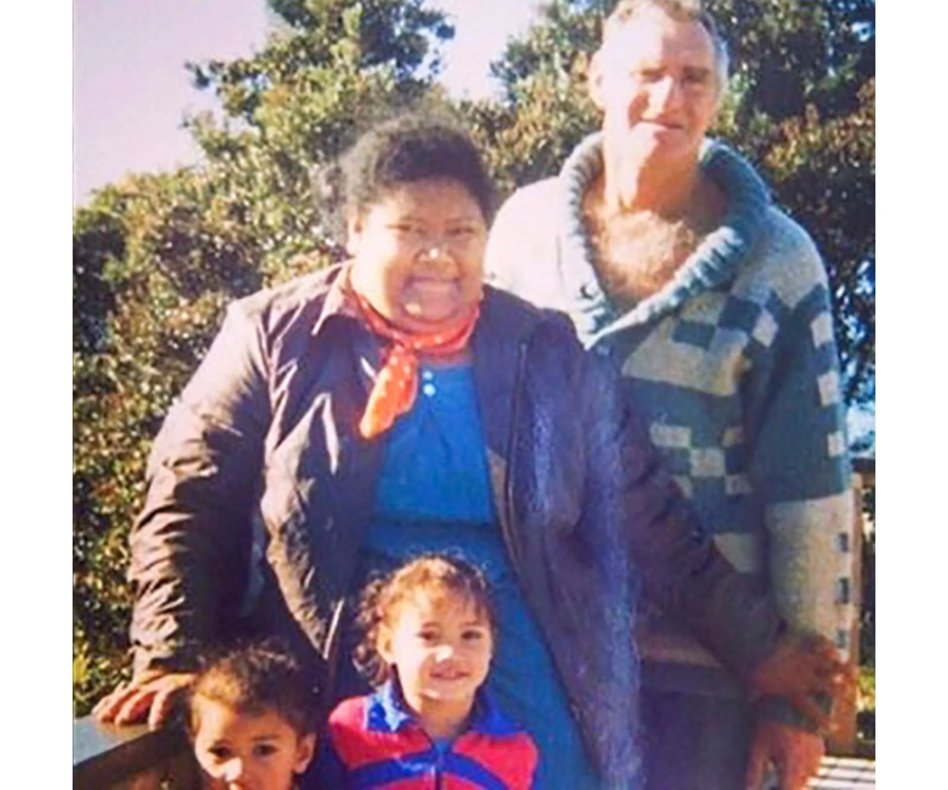 An old photo of Valerie Adams with her parents