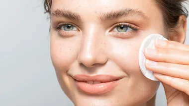 A woman using one of the facial peels