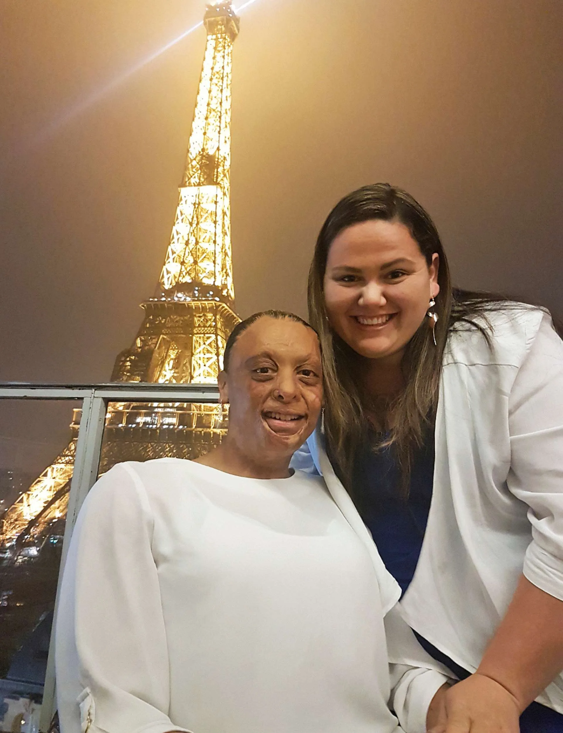 In front of the Eiffel Tower with Letitia