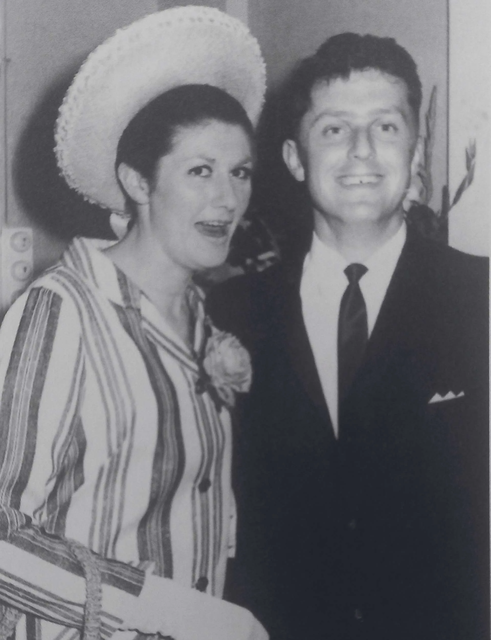 On her wedding day with Don