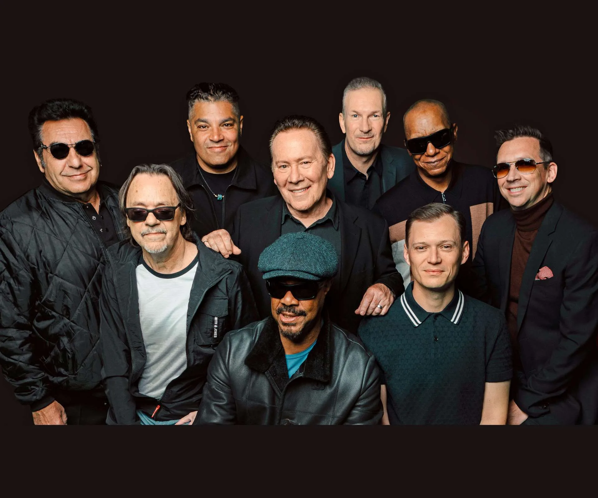 Jimmy Brown with his UB40 bandmates