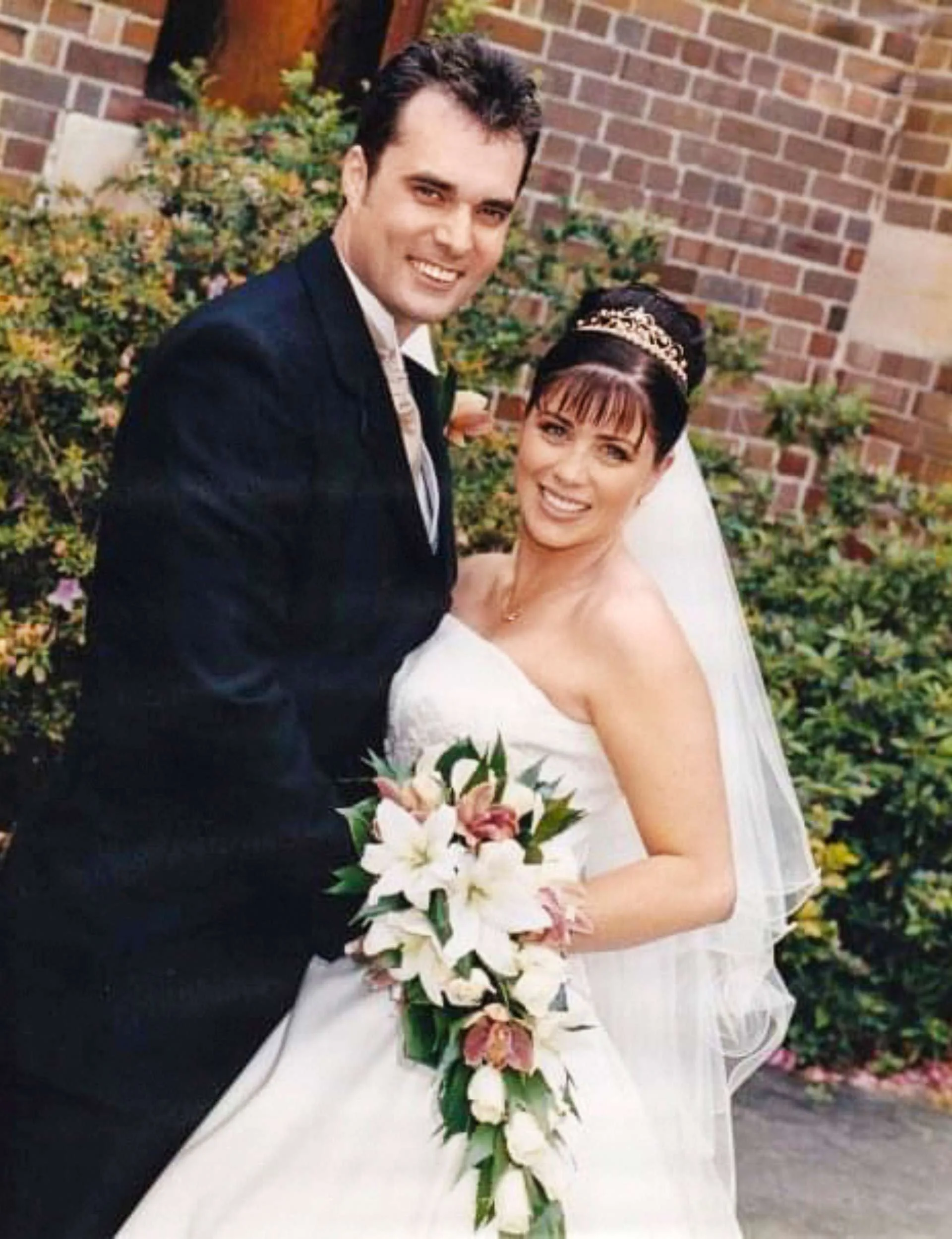 Lisa and Adam on their wedding day