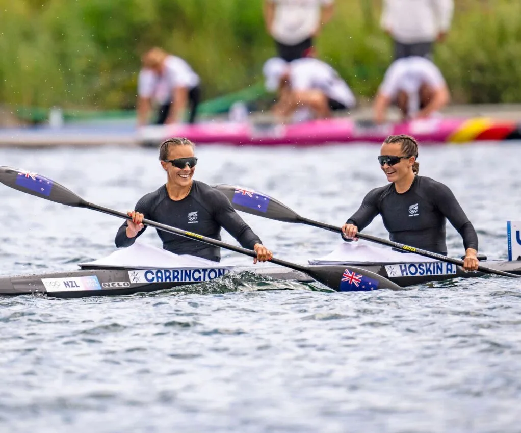 Lisa and Alicia Hoskin competing at the 2024 Olympics