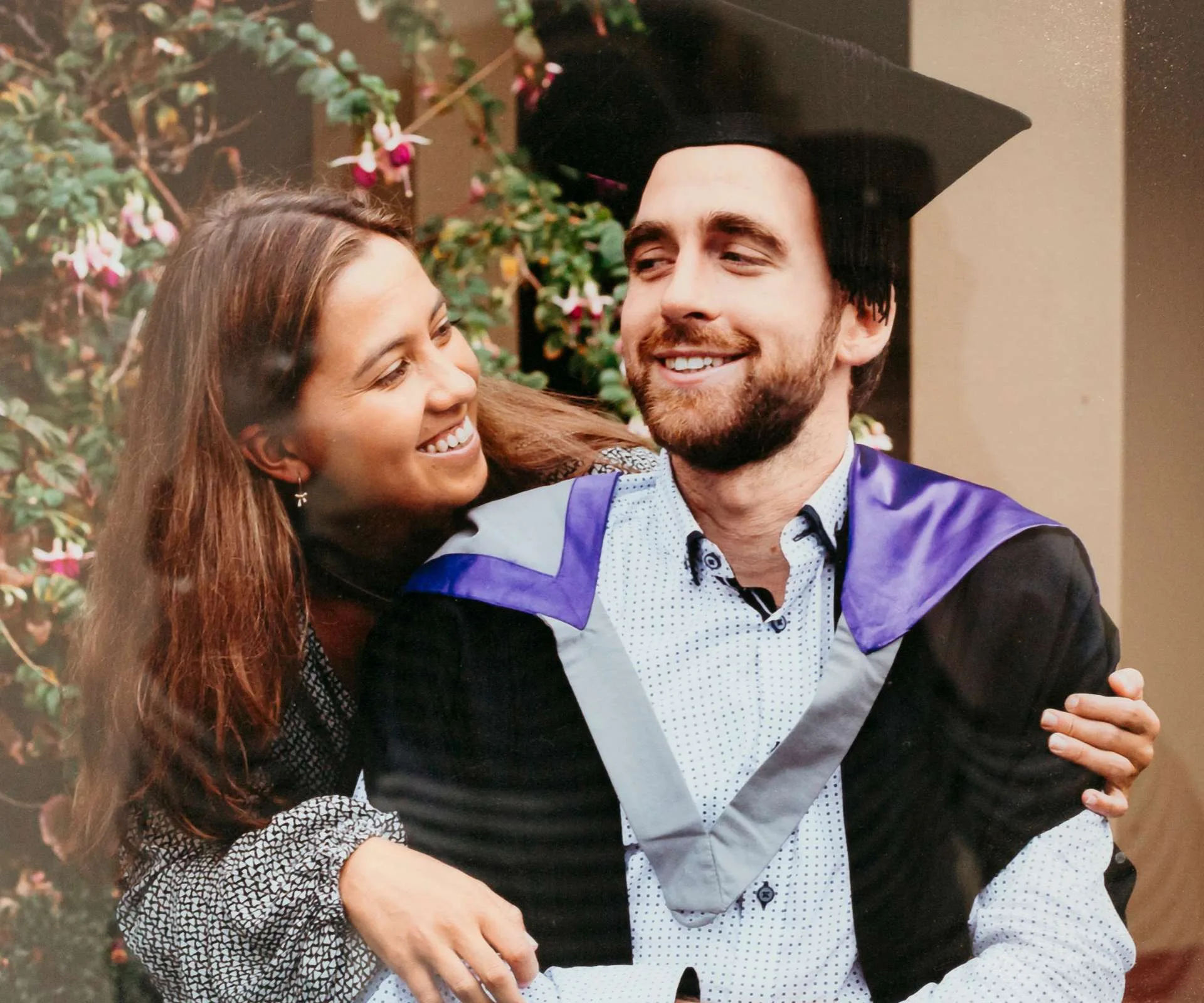 Gareth Lynch with girlfriend Shae at his graduation