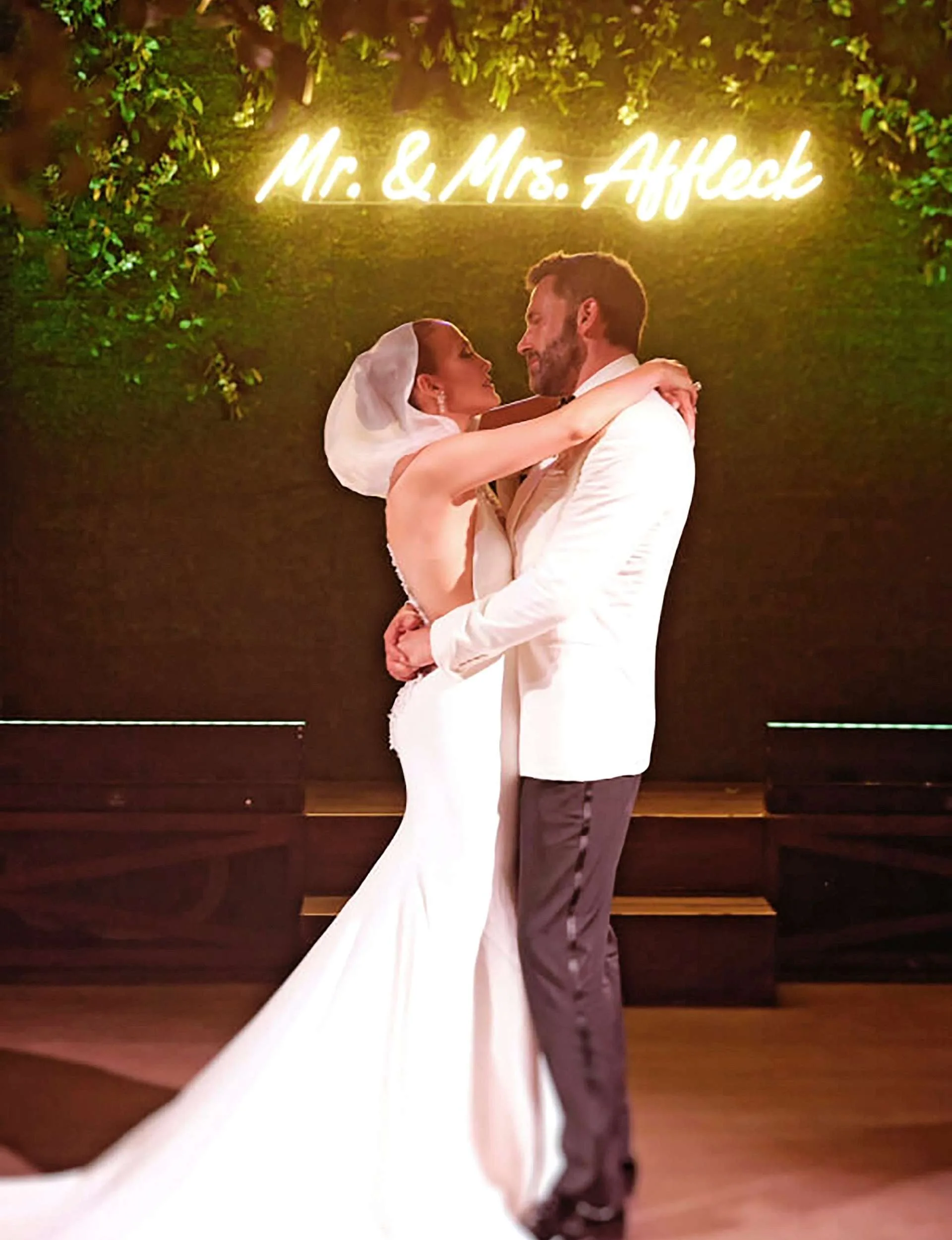 J.Lo and Ben at their wedding