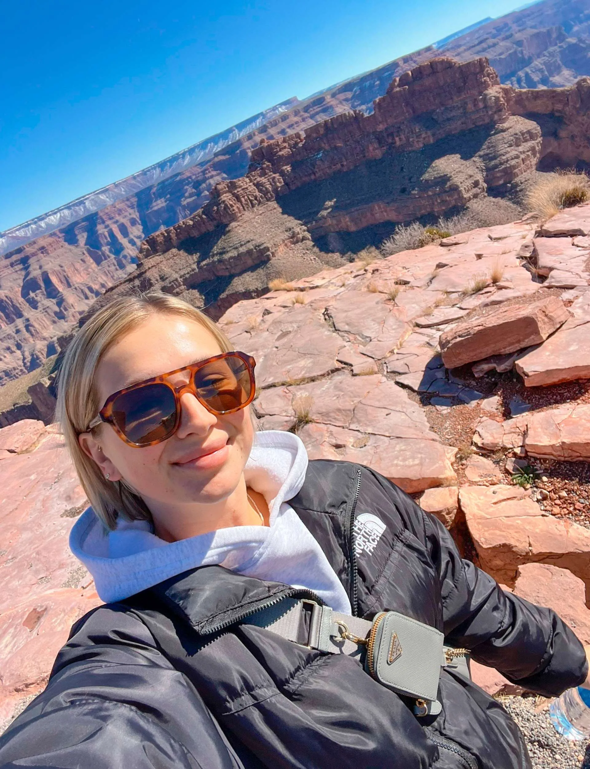 Sophie Brown taking a selfie at the Grand Canyon