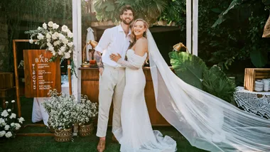 Georgina Fisher and Brayden Inger at their Bali wedding