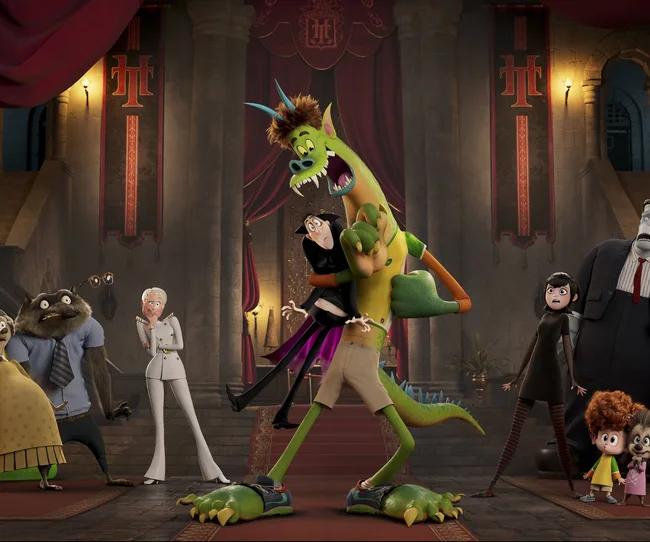 Animated characters from Hotel Transylvania: Transformania