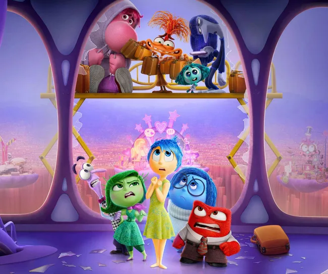 Colourful cartoon characters from Inside Out