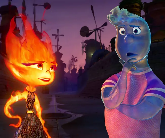 Cartoon characters Ember and Wade