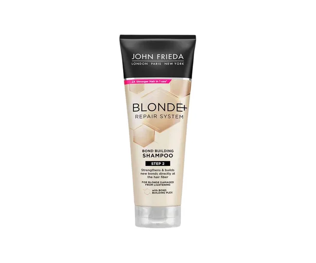 John Frieda Blonde+ Repair System Bond Building Shampoo for your spring hair refresh