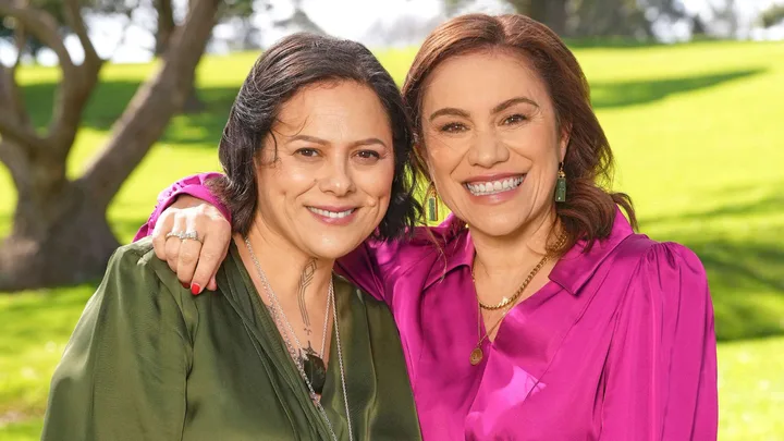 Stacey and Anika in a field