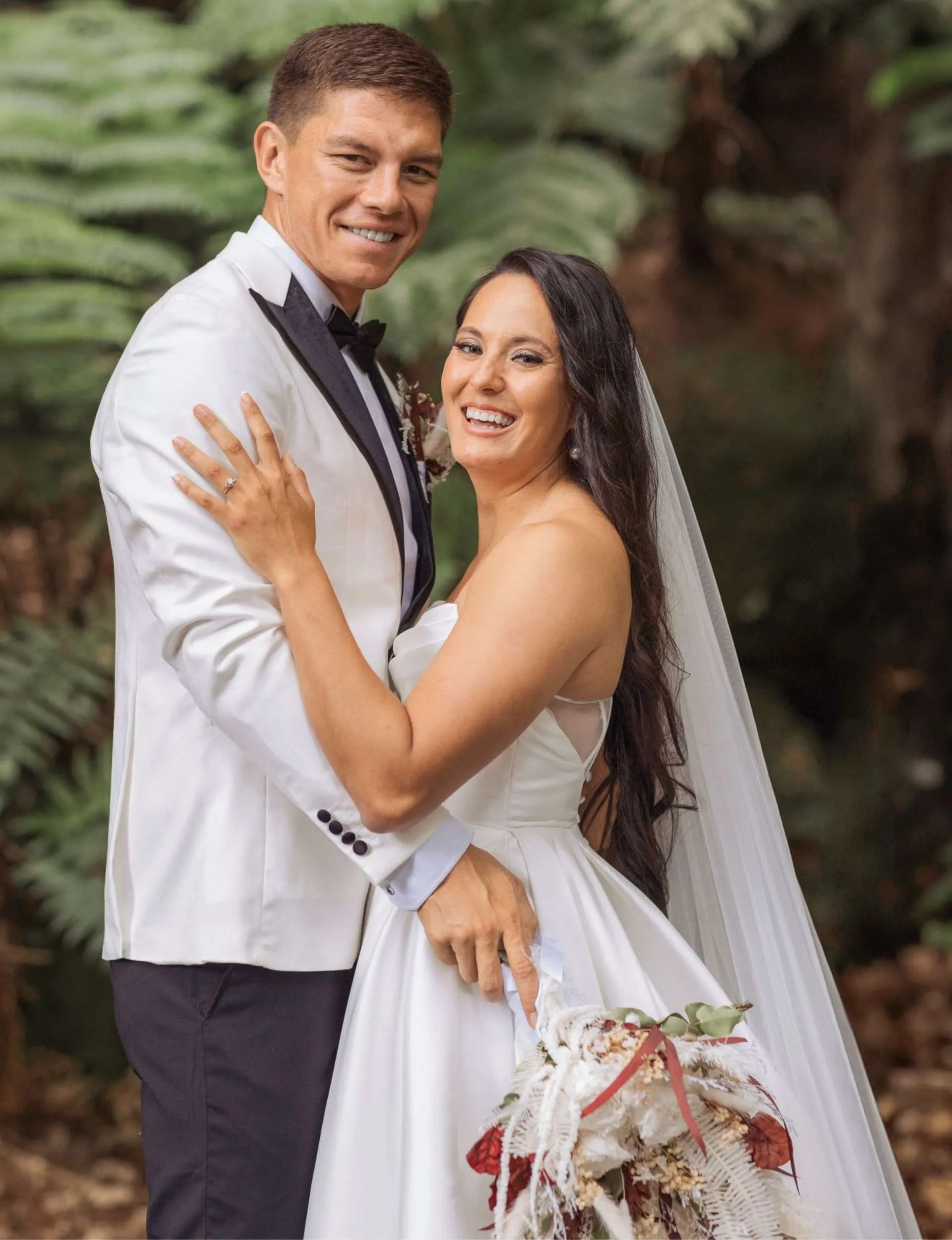 Tyla and Tupu King on their wedding day