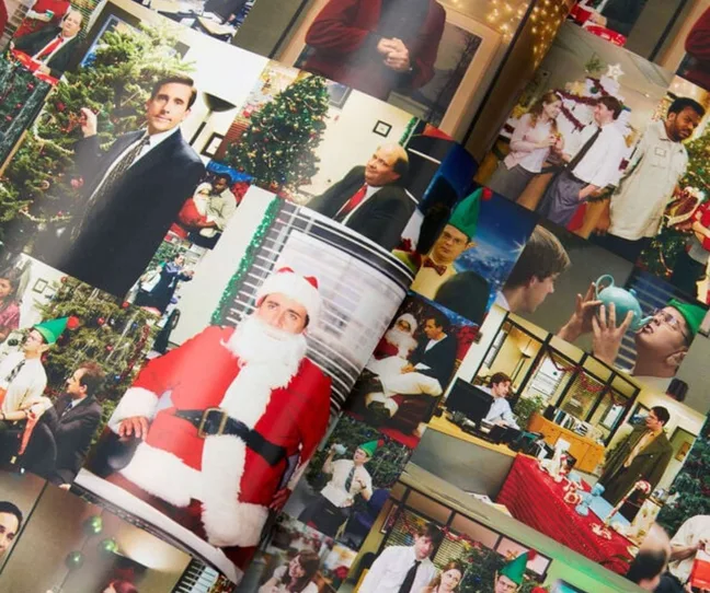 The Office themed Christmas wrapping paper