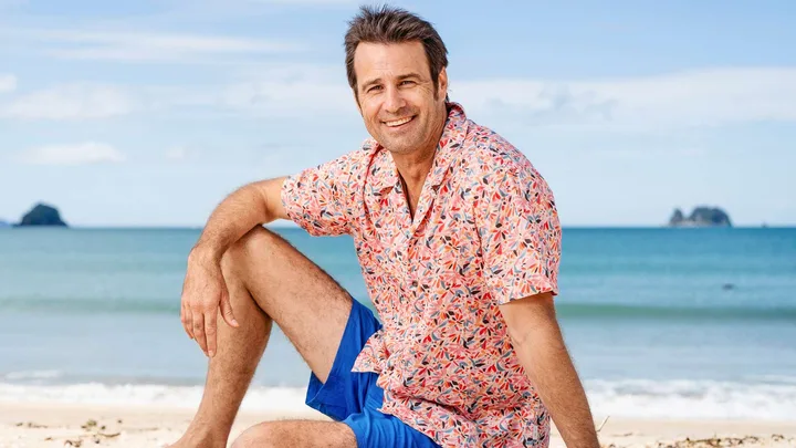 Millen on the beach before Celebrity Treasure Island