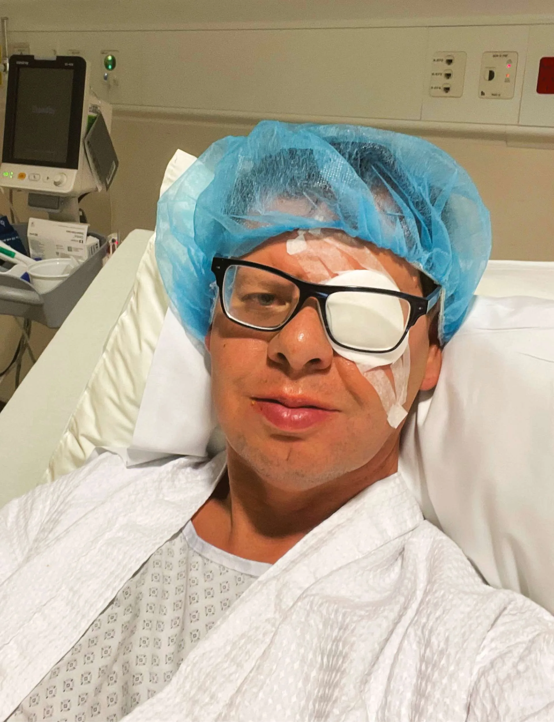 This is the F#$%ing News author Paddy recovering in the hospital