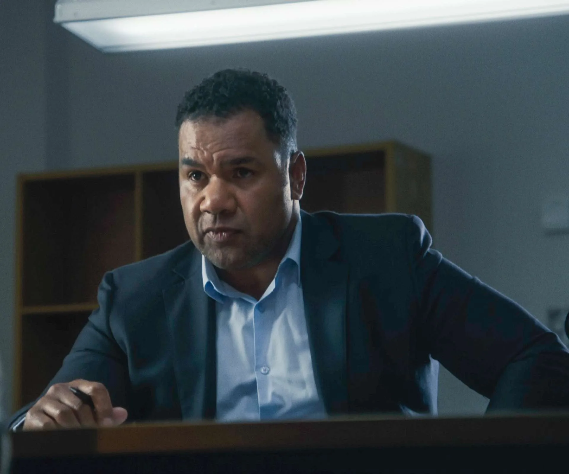 Siale Tunoka in character on Shortland Street