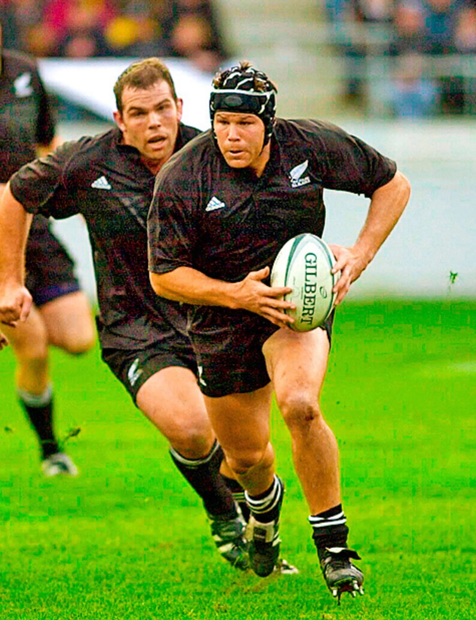 Josh Kronfeld in action for the All Blacks