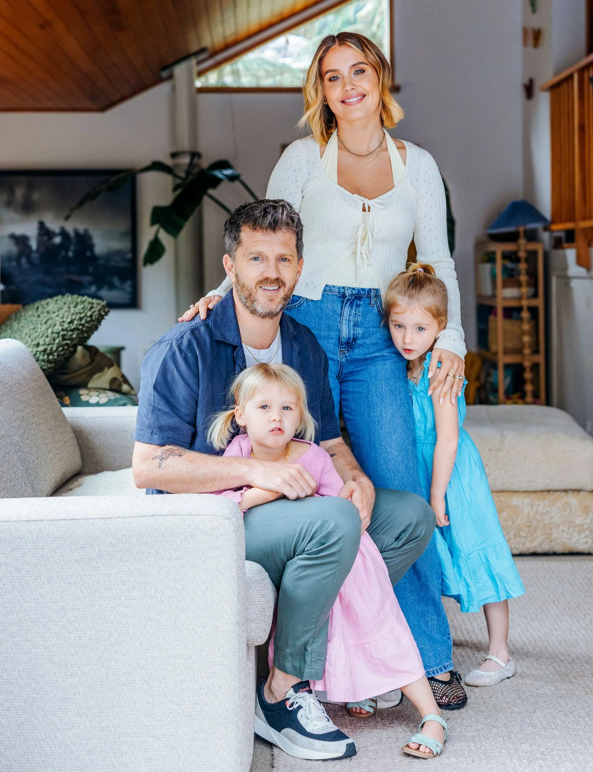 Ryan proudly showing off his family