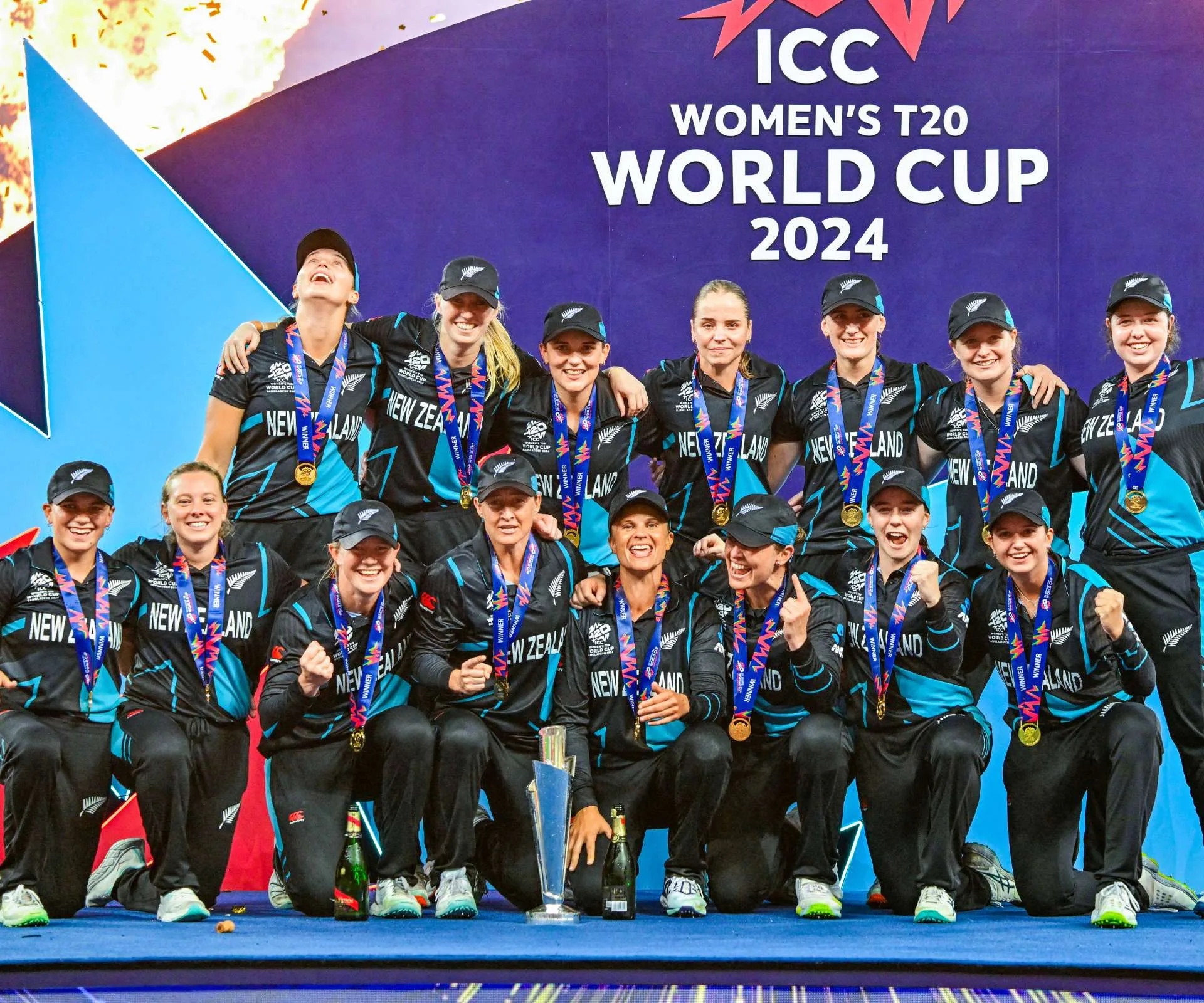The White Ferns after their win