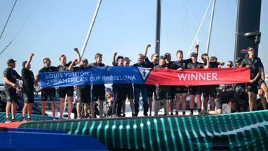 Team New Zealand winning the America's Cup