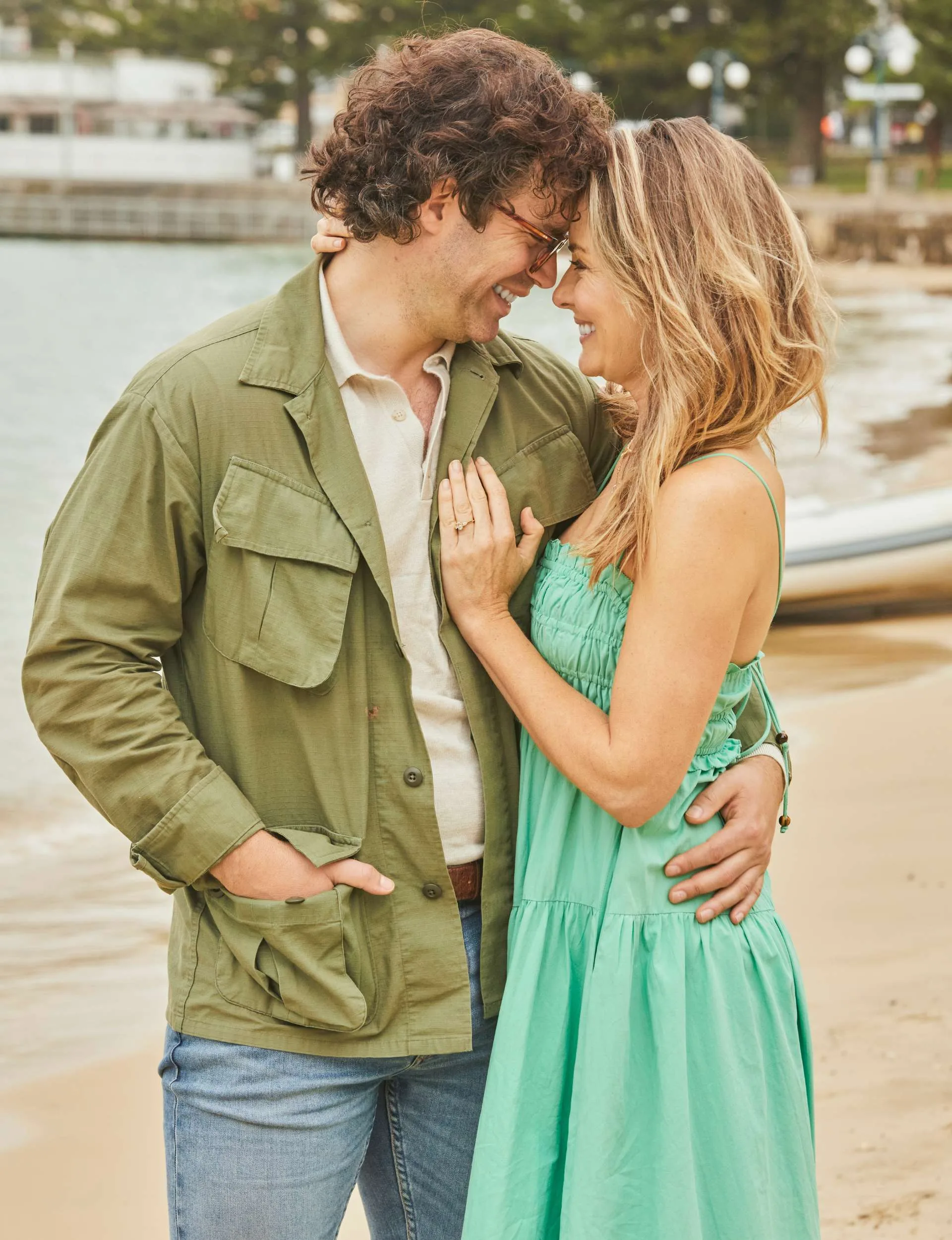 Emma Leonard and Conor Nix on a beach together