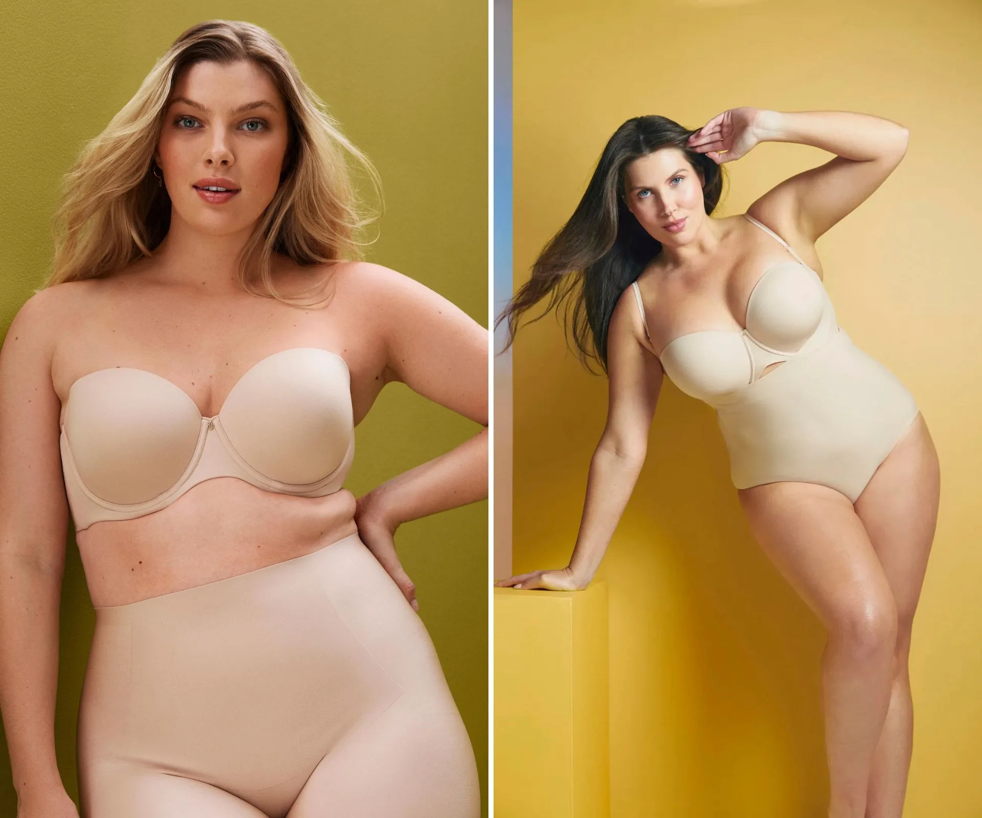 Woman wearing Nancy Ganz nude shapewear