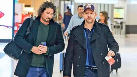 MKR judges Manu and Colin walking through an airport together