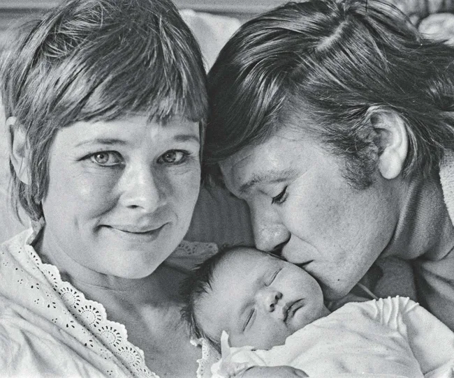 Dame Judi Dench after welcoming her first and only child